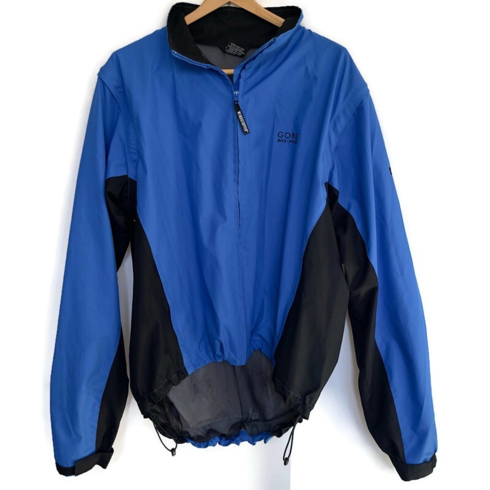 Gore Bike Wear XXL Cycling Jacket‎ Blue Black Windbreaker Mens Performance
